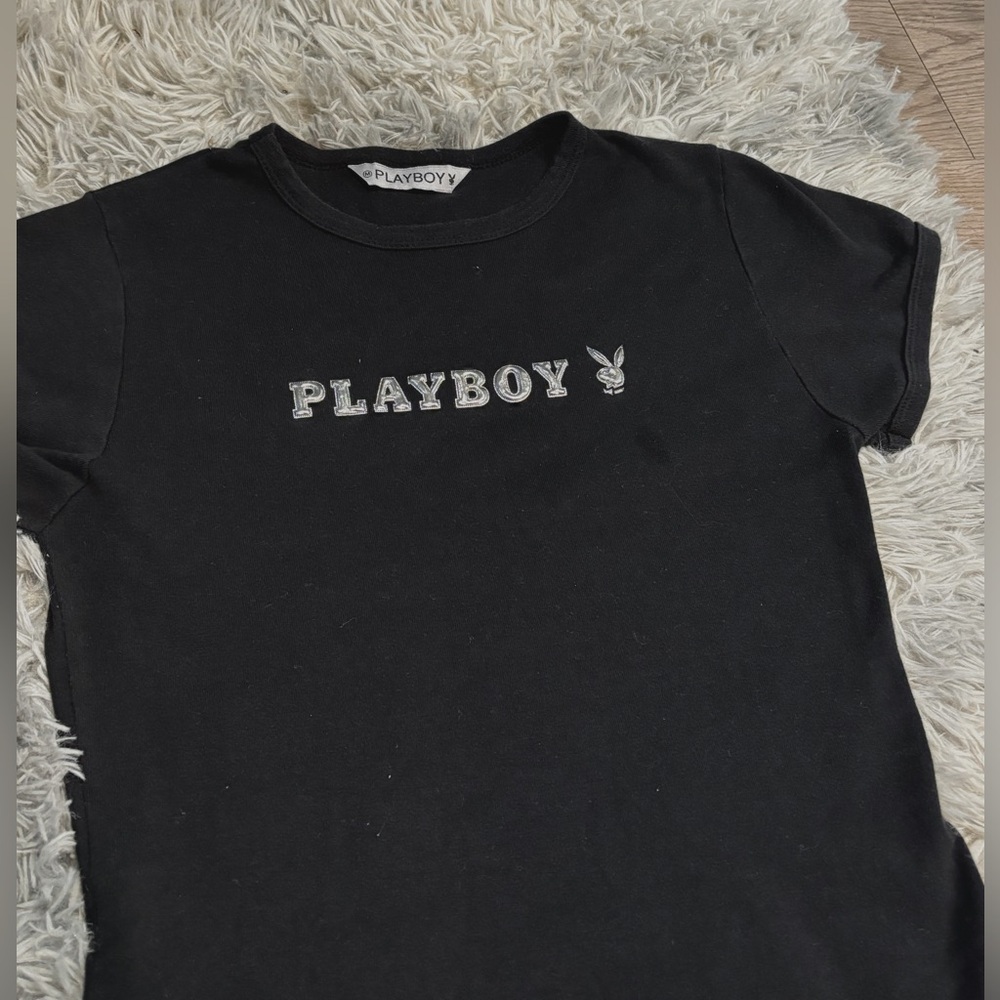 Women’s fit cropped vintage playboy t